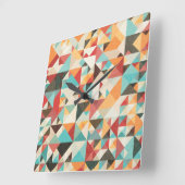 Horloge Carrée Motif géométrique de ton (Angle)