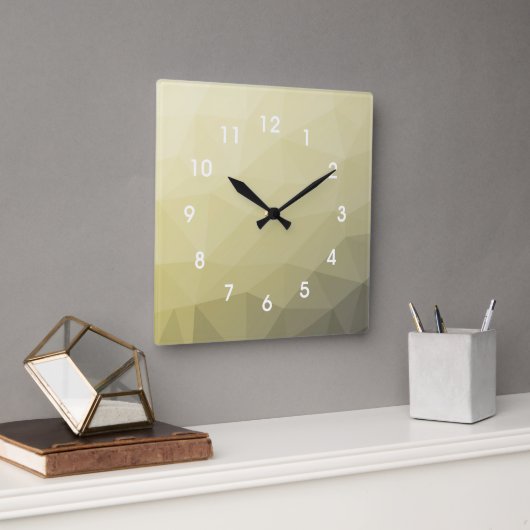 Horloge Carrée Motif gris clair gris foncé (Bureau)