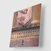 Horloge Carrée Motif rouillé (Angle)