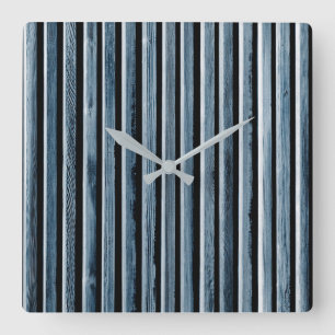 Horloge Carrée Motif simple de clôture en bois