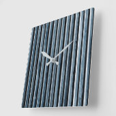 Horloge Carrée Motif simple de clôture en bois (Angle)