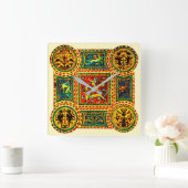 Horloge Carrée Motifs de la Renaissance italienne (Maison)