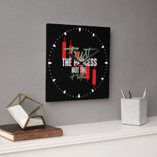 Horloge Carrée Motivation commerciale Confiance Autodisciplin