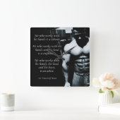 Horloge Carrée Motivation de la musculation (Maison)