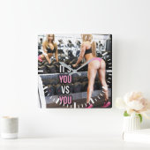 Horloge Carrée Motivation de l'entraînement (Maison)