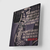 Horloge Carrée Motivation de l'entraînement (Angle)