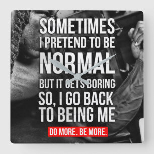 Horloge Carrée Motivation de l'entraînement