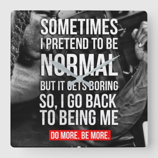 Horloge Carrée Motivation de l'entraînement (Recto)