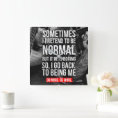 Horloge Carrée Motivation de l'entraînement (Maison)