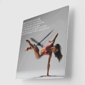 Horloge Carrée Motivation gym (Angle)