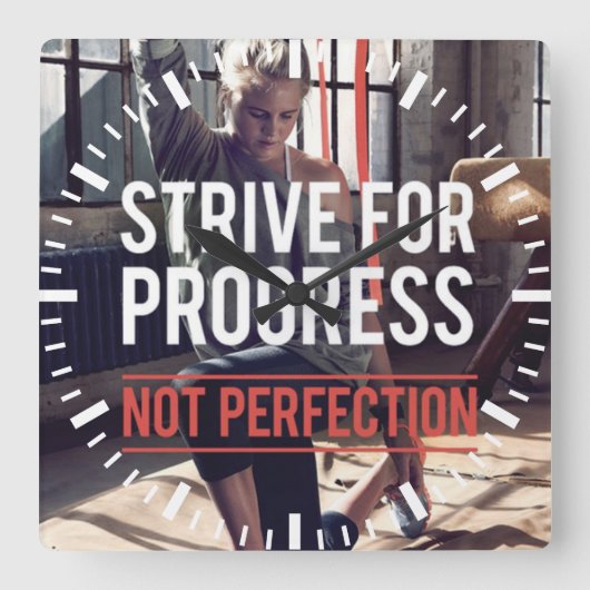 Horloge Carrée Motivation gym (Recto)