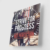 Horloge Carrée Motivation gym (Angle)