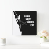 Horloge Carrée Motivational escalade escalade en disant (Maison)