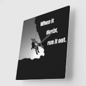 Horloge Carrée Motivational escalade escalade en disant (Angle)