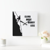 Horloge Carrée Motivational escalade escalade en disant (Maison)