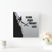 Horloge Carrée Motivational escalade escalade en disant (Maison)