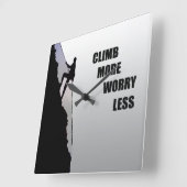 Horloge Carrée Motivational escalade escalade en disant (Angle)