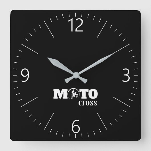 Horloge Carrée Motocross (Recto)