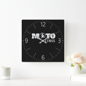 Horloge Carrée Motocross (Maison)