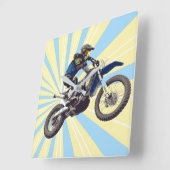 Horloge Carrée Motocross (Angle)