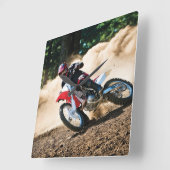 Horloge Carrée Motocross (Angle)