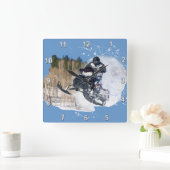 Horloge Carrée Motoneige aéroporté (Maison)