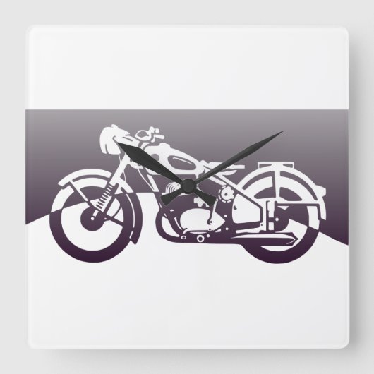 Horloge Carrée Motorcycle (Recto)