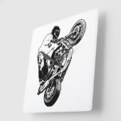 Horloge Carrée Motorcycle (Angle)