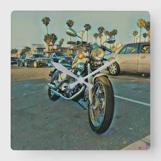 Horloge Carrée Motorcycle gifts (Recto)