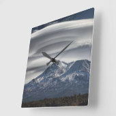 HORLOGE CARRÉE MOUNT SHASTA LENTICULAIRE (Angle)