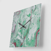 Horloge Carrée Mountains style. (Angle)