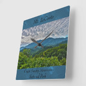 Horloge Carrée Mt. LeConte Great Smoky Mountains Clock (Angle)