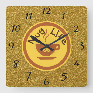 Horloge Carrée Mug Life Wall Clock