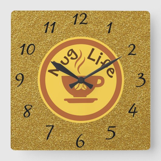 Horloge Carrée Mug Life Wall Clock (Recto)