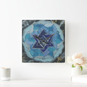 Horloge Carrée Multiverse Star of David (Maison)