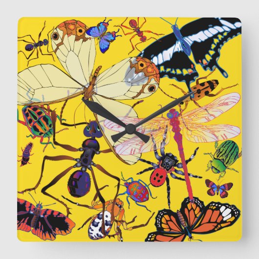 Horloge Carrée 'Munchies' (Recto)