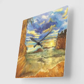 Horloge Carrée Mur acrylique (Angle)