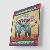 Horloge Carrée mur+art, katy+bratun, marookat (Angle)