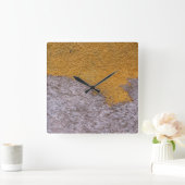 Horloge Carrée Mur cru rugueux de construction de Beton aucuns (Maison)