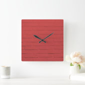 Horloge Carrée mur de briques rouges (Maison)