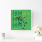 Horloge Carrée Mur Martini Retro (Maison)