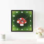 Horloge Carrée Mushroom de Cute (Maison)