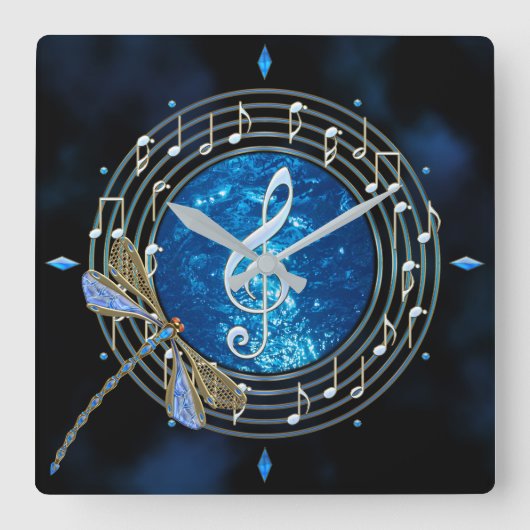 Horloge Carrée Music notes (Recto)