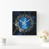 Horloge Carrée Music notes (Maison)