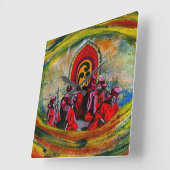 Horloge Carrée Musicien japonais (Angle)