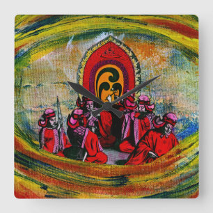 Horloge Carrée Musicien japonais