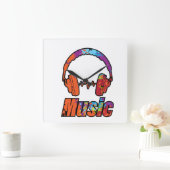 Horloge Carrée Musique (Maison)