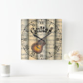 Horloge Carrée Musique Unique (Maison)