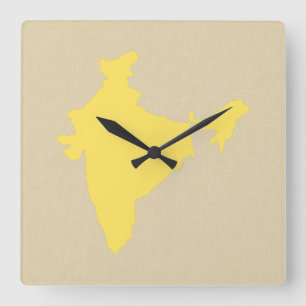 Horloge Carrée Mustard Spice Moods India