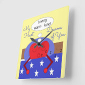 Horloge Carrée My Heart Dreams of You: (Angle)